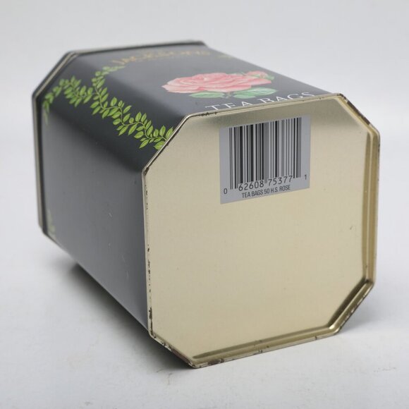 Vintage Jacksons of Piccadilly Early Grey Tea Tin Shabby Chic Rose Metal Decor - Picture 7 of 8